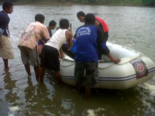 Penyelamatan Korban Tenggelam oleh Tagana Dinsos Mura